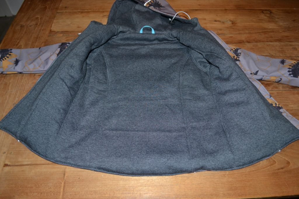 voering van de jas, softshell, joggingstof, sweatstof