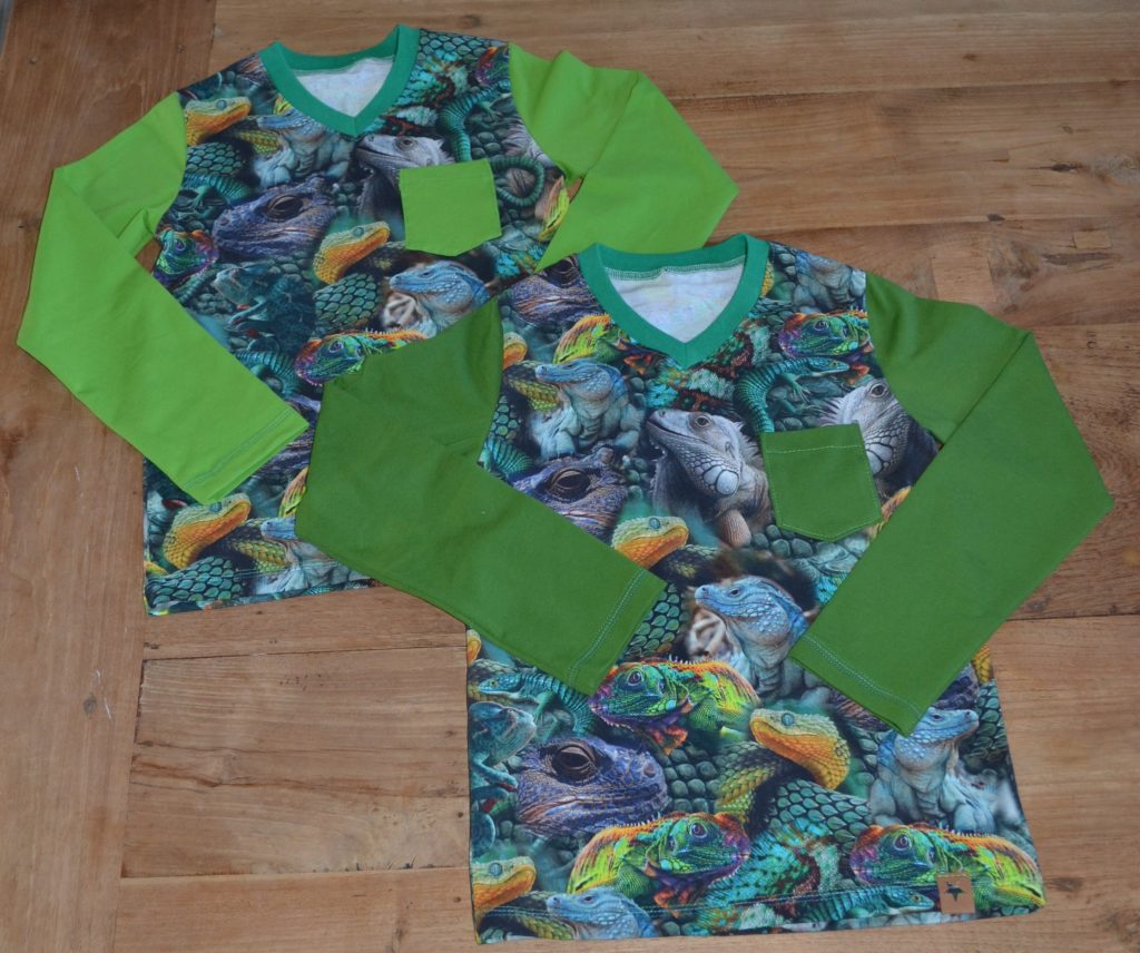 longsleeve, shirt, boys, lizard, kameleon, hagedis